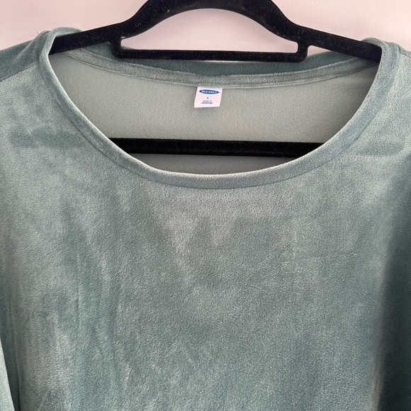 Old Navy Velvet Velour Balloon Sleeve Blouse Size Large - Picture 4 of 6